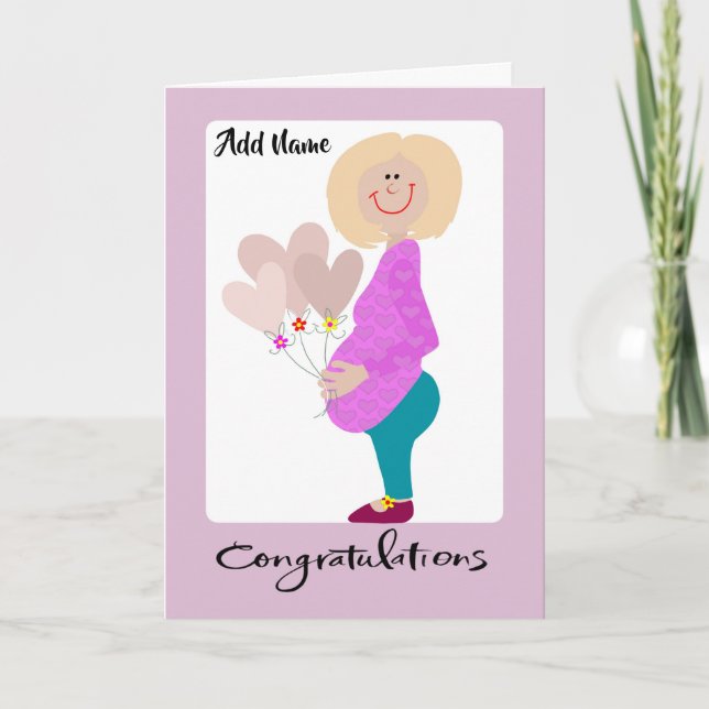Congratulations expectant mom card (Front)