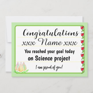 Congratulations Fantastic Effort Today Card