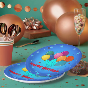 Congratulations! festive starry sky, paper plate