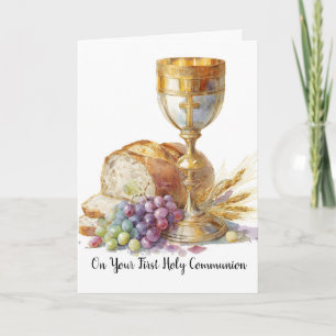 Congratulations First Holy Communion Blessings Card