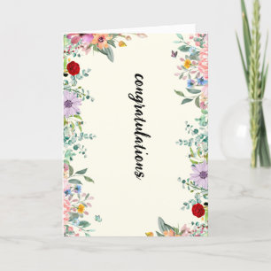 congratulations floral banner card
