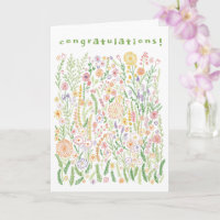 CONGRATULATIONS Flowers Fields Meadow Floral