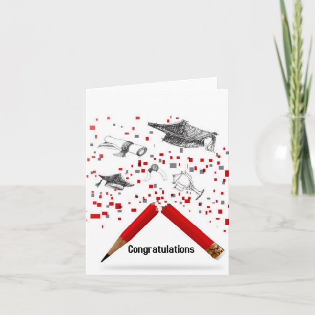Congratulations for finished school card (Front)