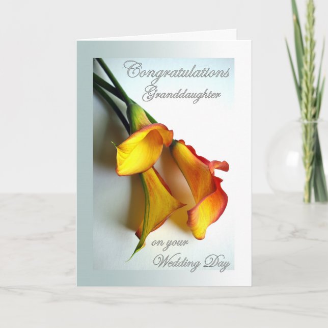 Congratulations for Granddaughter on Wedding Day Card (Front)