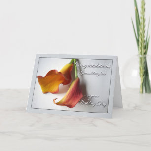 Congratulations for Granddaughter, Wedding Day Card