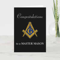 Congratulations Freemason Masonic Master Mason
