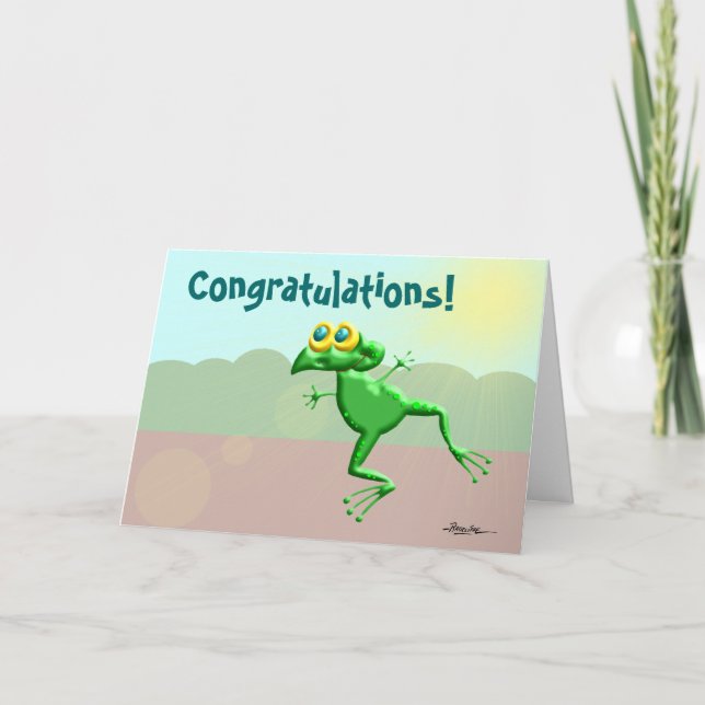 Congratulations Frogs Card (Front)