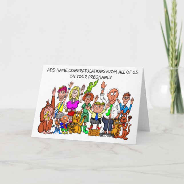 Congratulations from all of us on your pregnancy card (Front)