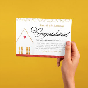 Congratulations From Realtor Thank You Card