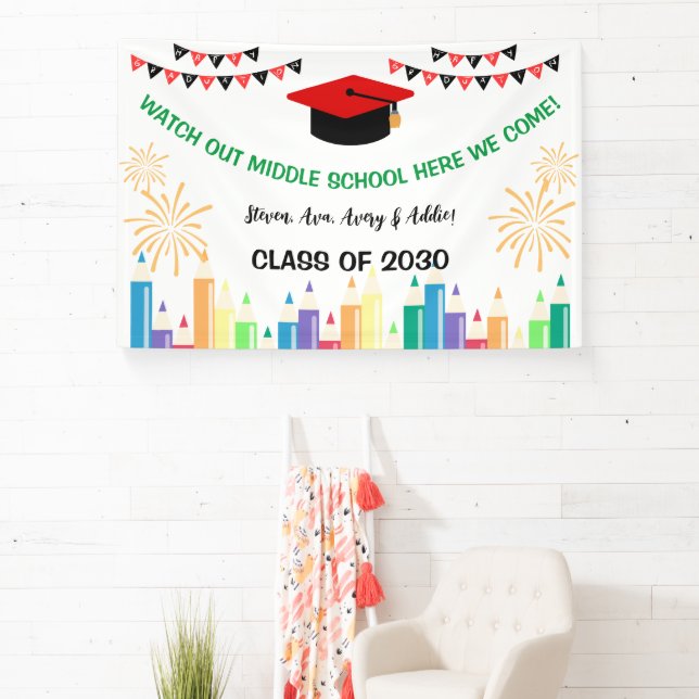 Congratulations Fun and Colourful Party Banner (Insitu)