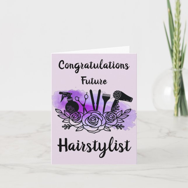 Congratulations Future Hairstylist Card (Front)