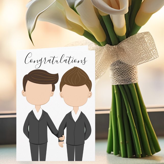 Congratulations Gay Wedding Two Men Card (Creator Uploaded)