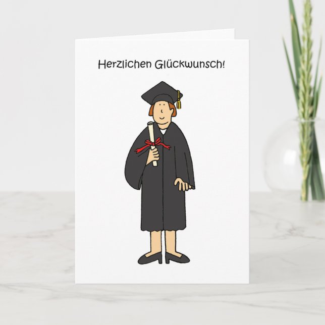 Congratulations German Graduation for Her Card (Front)