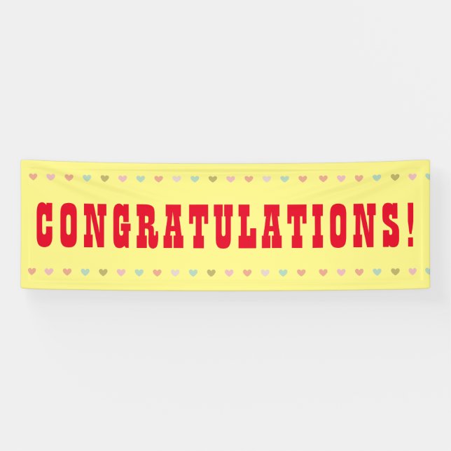 Congratulations - Giant Word on a Banner (Horizontal)