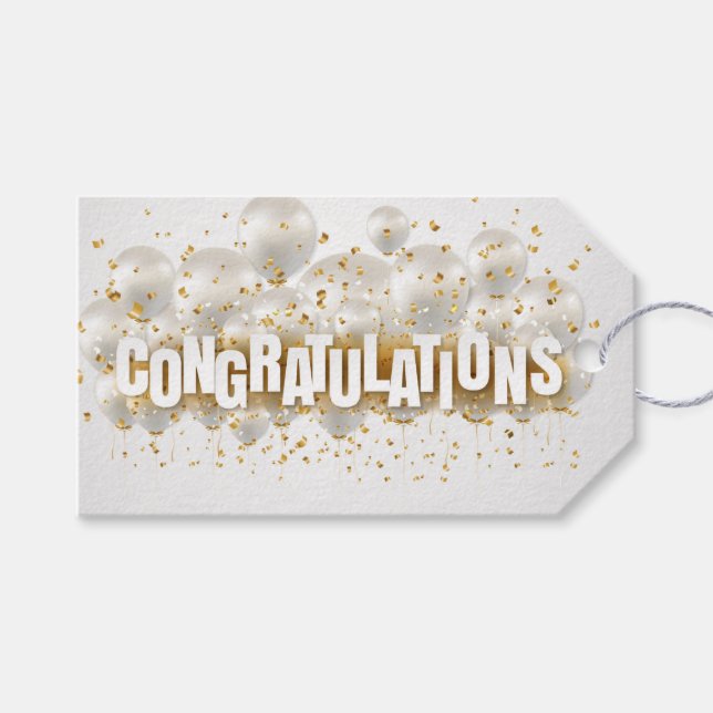 Congratulations Gift Tags (Front (Horizontal))