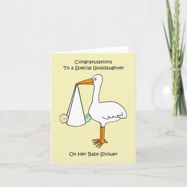 Congratulations Goddaughter on Baby Shower Card (Front)