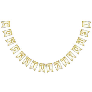 ☆CONGRATULATIONS☆ Gold Confetti Bunting