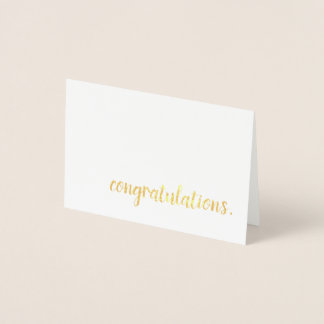 congratulations gold foil card