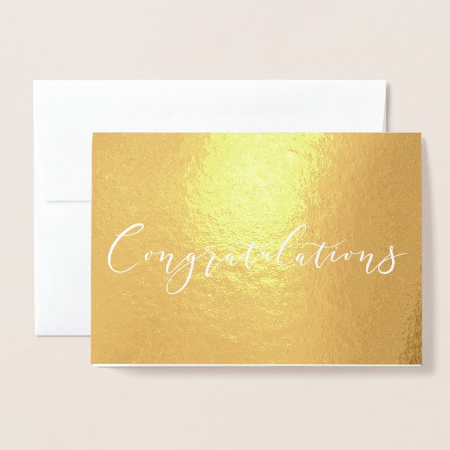 Congratulations Gold Foil Congrats Card (Front With Envelope)