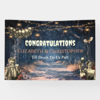 Congratulations Gothic Zombie Halloween Wedding