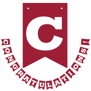 Congratulations Grad Crimson and White Bunting