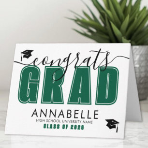 Congratulations Grad Green Graduation Card