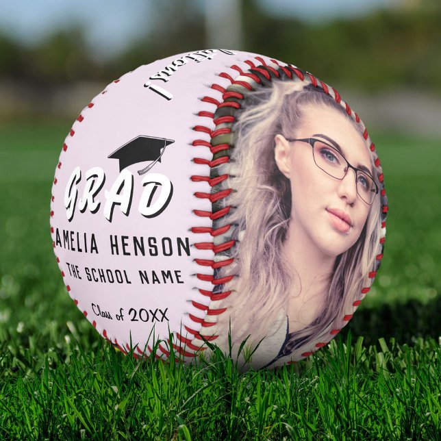 Congratulations Grad Pink 2 Photo Graduation  Softball (Creator Uploaded)