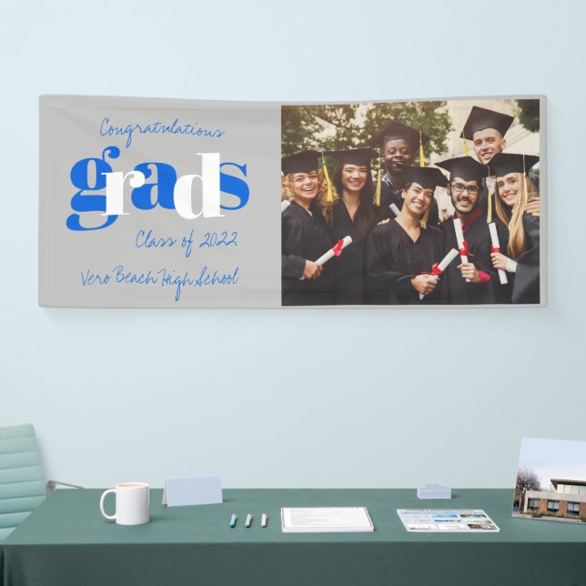 Congratulations Grads Photo 2022 Graduation Banner (Tradeshow)