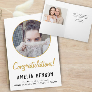 Congratulations Graduate 2 Photo Graduation Card