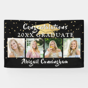 Congratulations Graduate 4 Photo Custom Colour Banner