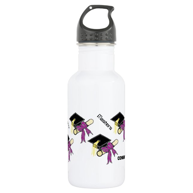 Congratulations, Graduate!!! 532 Ml Water Bottle (Front)