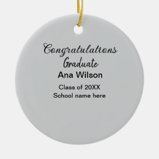 congratulations graduate add name class year schoo ceramic tree decoration