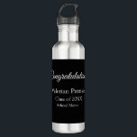 Congratulations graduate add school name simple mo 710 ml water bottle<br><div class="desc">Design</div>