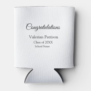 Congratulations graduate add school name simple mo can cooler