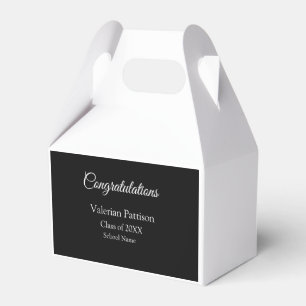 Congratulations graduate add school name simple mo favour box