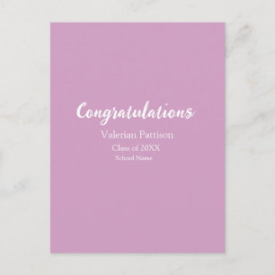 Congratulations graduate add school name simple mo postcard