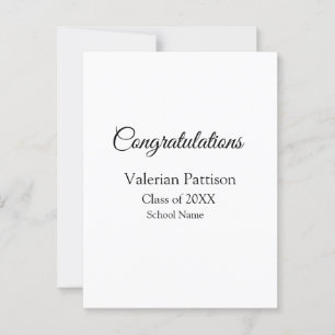 Congratulations graduate add school name simple mo postcard