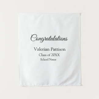 Congratulations graduate add school name simple mo tapestry