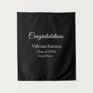 Congratulations graduate add school name simple mo tapestry