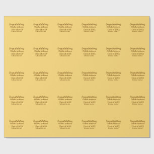 Congratulations graduate add school name simple mo wrapping paper