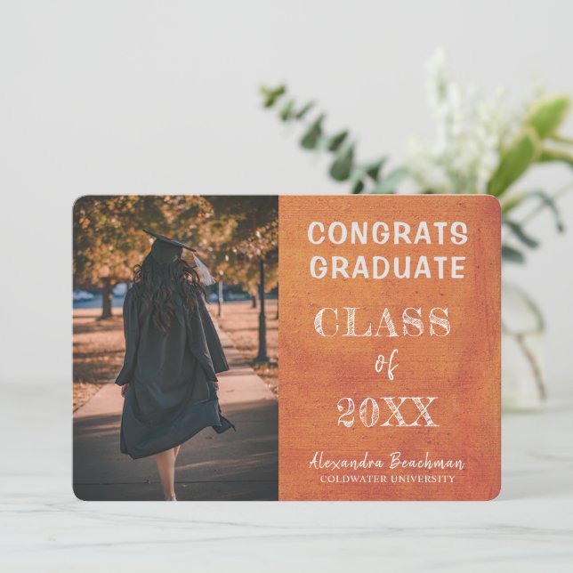 Congratulations Graduate Announcement Card  (Standing Front)