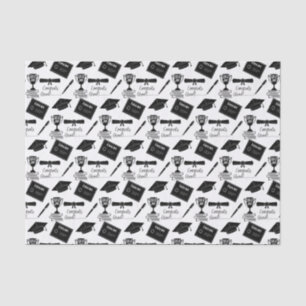 Congratulations Graduate Cap and Diploma Collage Tissue Paper