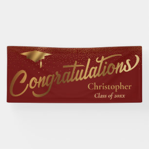 Congratulations Graduate, Class of Gold Burgundy Banner