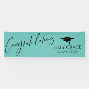 Congratulations Graduate Class of Light Teal Banner