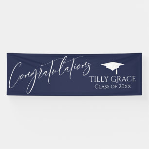 Congratulations Graduate Class of Navy Blue Banner