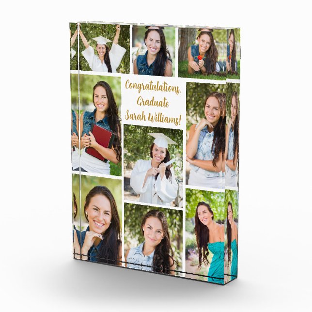 Congratulations Graduate Collage Modern Gift Photo Block (Right)
