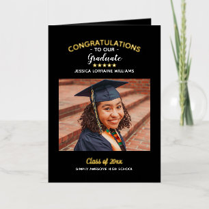 Congratulations Graduate Custom Photo Graduation Foil Greeting Card