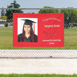 Congratulations Graduate Custom Photo Year School  Banner