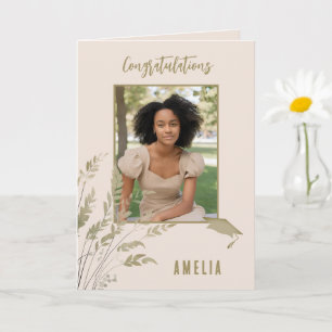 Congratulations Graduate Foliage Graduate Photo Card
