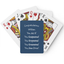 Congratulations Graduate Funny Graduation Poker